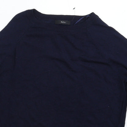 Womens UK Size 8 M&Co Blue Pullover Jumper