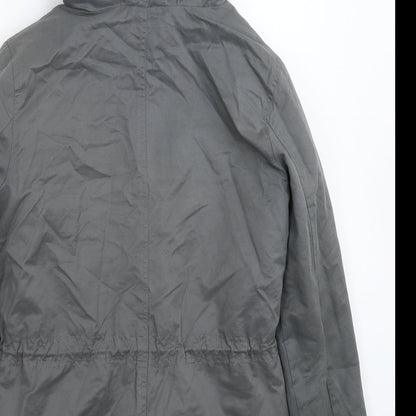 Womens UK Size S Oasis Grey Parka Coat