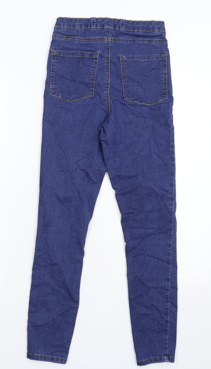 Denim & Co. Womens Blue  Denim Jegging Jeans Size 8 L26 in