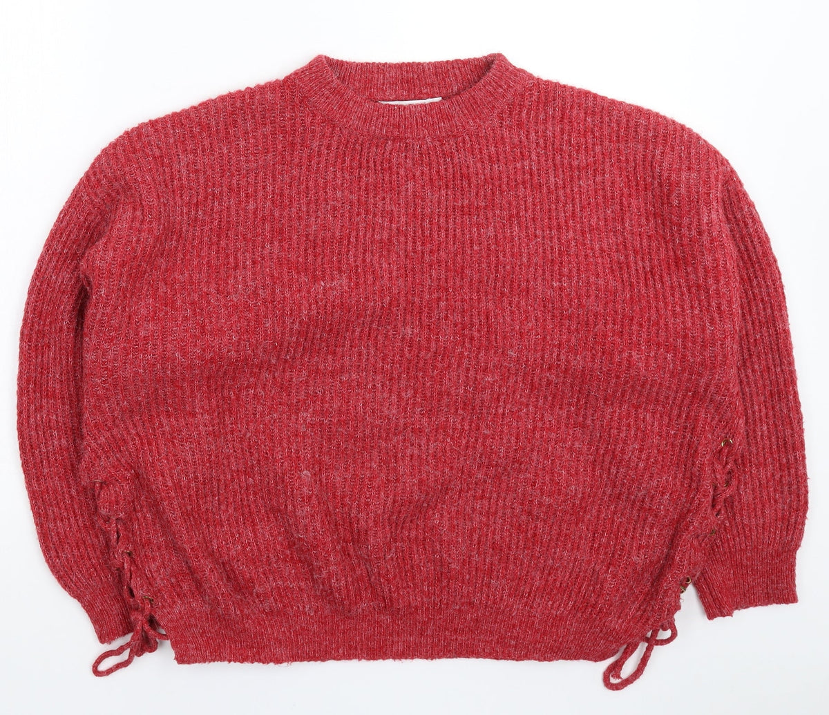 Additional front view of By Swan women’s red knit jumper one size
