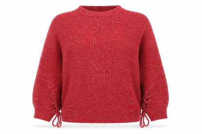 Front view of By Swan women’s red knit jumper one size
