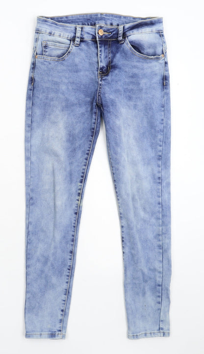 Womens UK Size M Preworn Extra-Slim Fit Skinny Blue Jeans