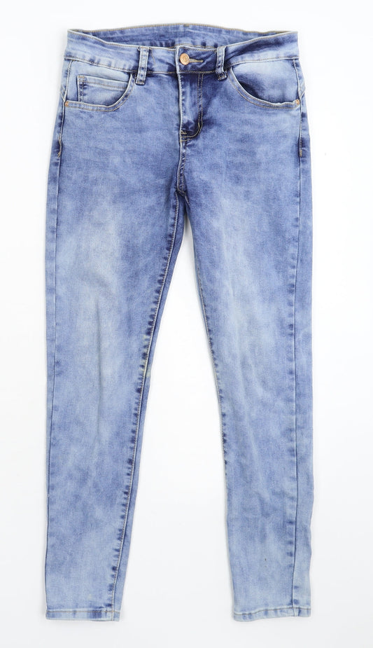 Womens UK Size M Preworn Extra-Slim Fit Skinny Blue Jeans