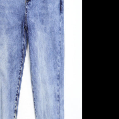 Womens UK Size M Preworn Extra-Slim Fit Skinny Blue Jeans