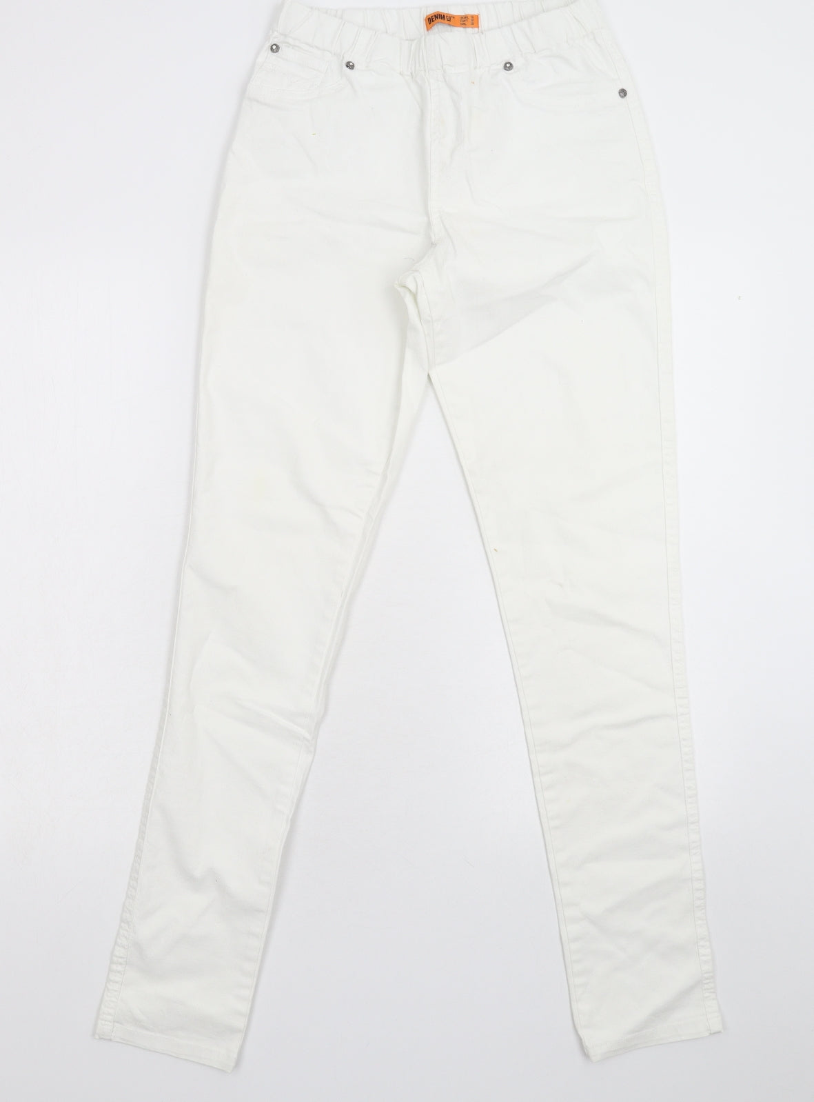 Denim & Co. Womens White  Denim Jegging Jeans Size 10 L30 in