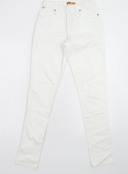 Denim & Co. Womens White  Denim Jegging Jeans Size 10 L30 in