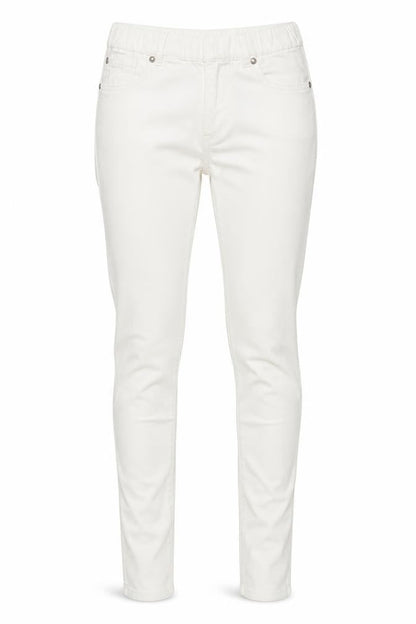 Front view of Denim & Co. women’s white denim jegging jeans, size UK 10, 30-inch leg
