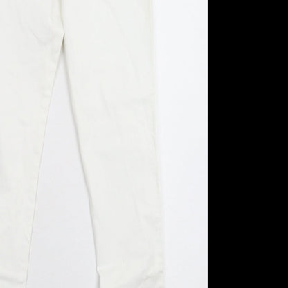 Denim & Co. Womens White  Denim Jegging Jeans Size 10 L30 in