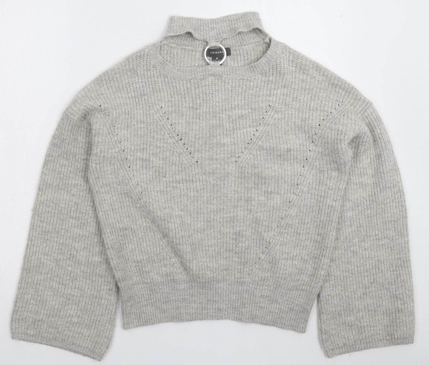Primark Womens Grey  Knit Pullover Jumper Size 12
