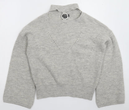 Primark Womens Grey  Knit Pullover Jumper Size 12