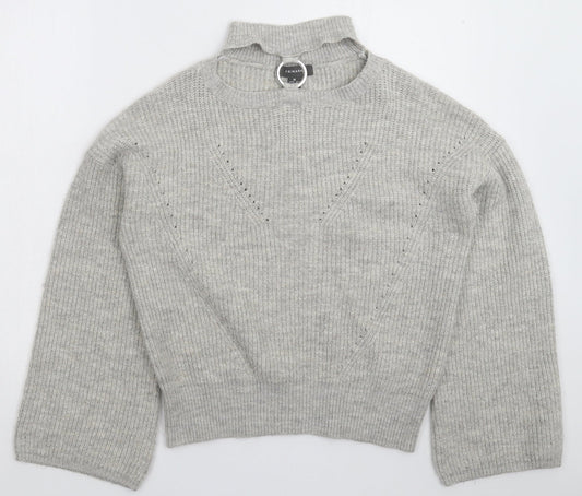 Primark Womens Grey  Knit Pullover Jumper Size 12