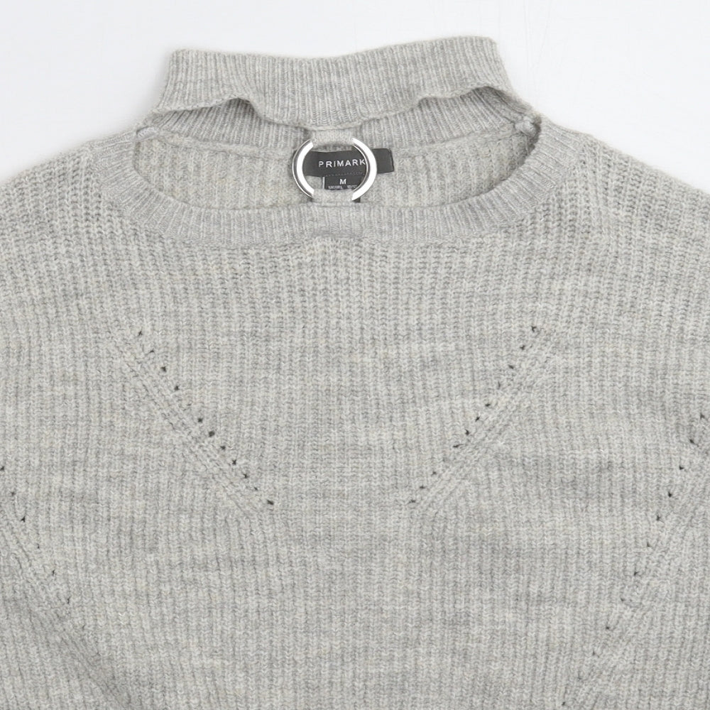 Primark Womens Grey  Knit Pullover Jumper Size 12