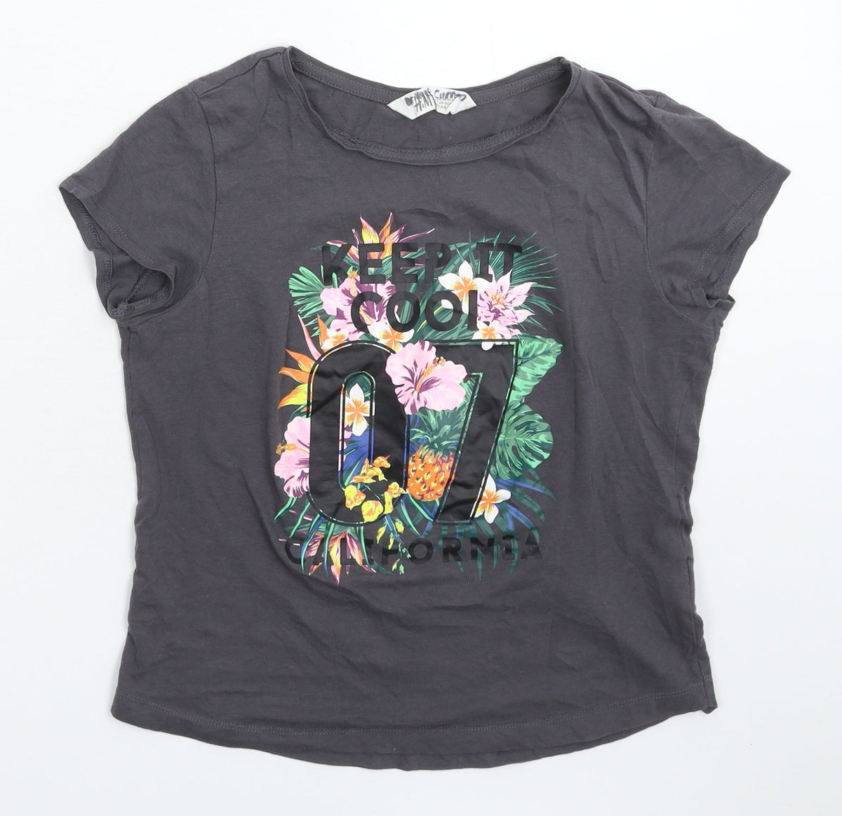 Additional front view of H&M boys’ grey basic t-shirt, size 11-12, years