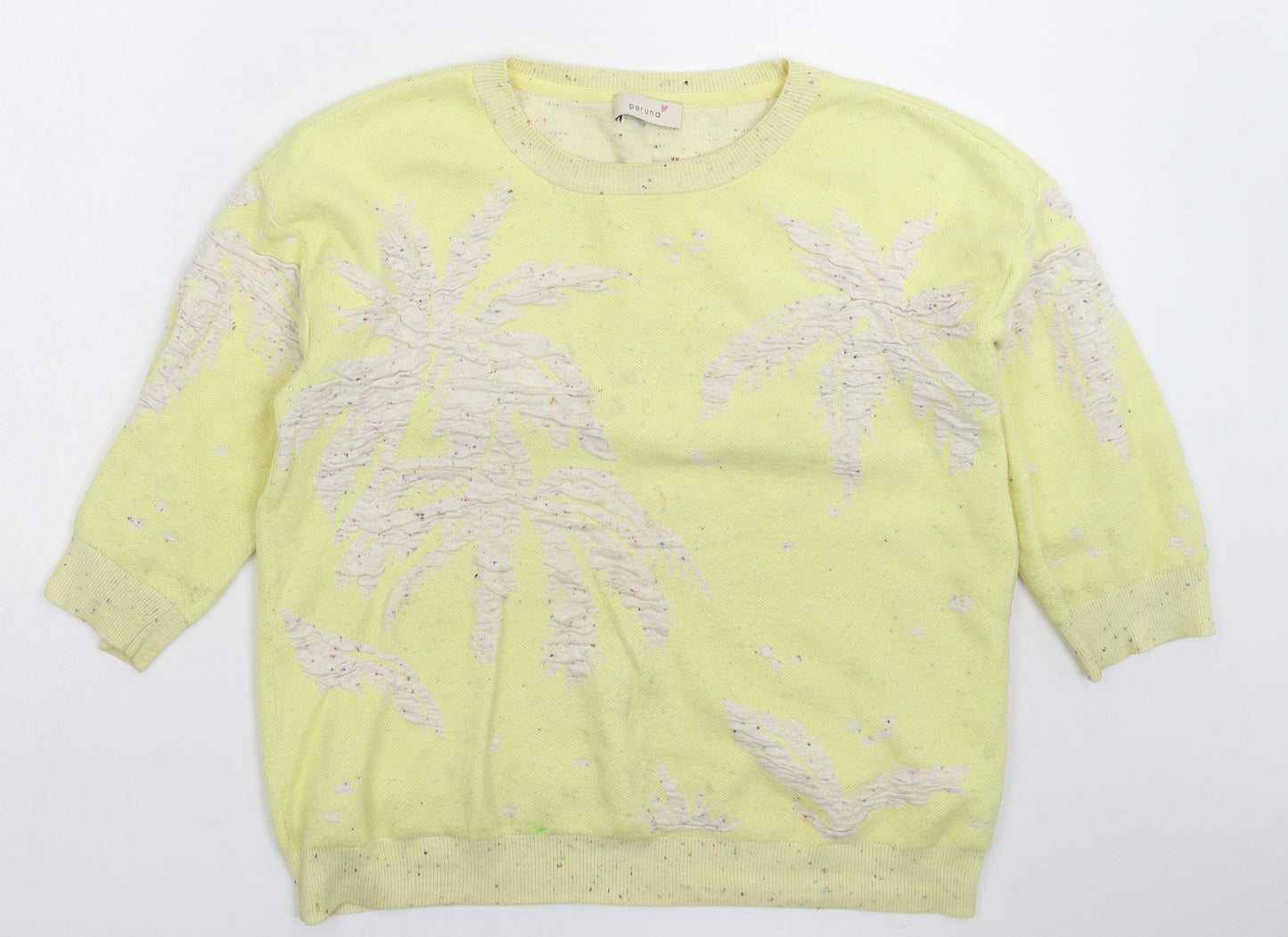 Marks and Spencer Womens Yellow  Knit Pullover Jumper Size 12