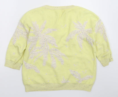 Marks and Spencer Womens Yellow  Knit Pullover Jumper Size 12