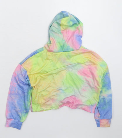 SheIn Girls Multicoloured  Rayon Pullover Hoodie Size 7 Years