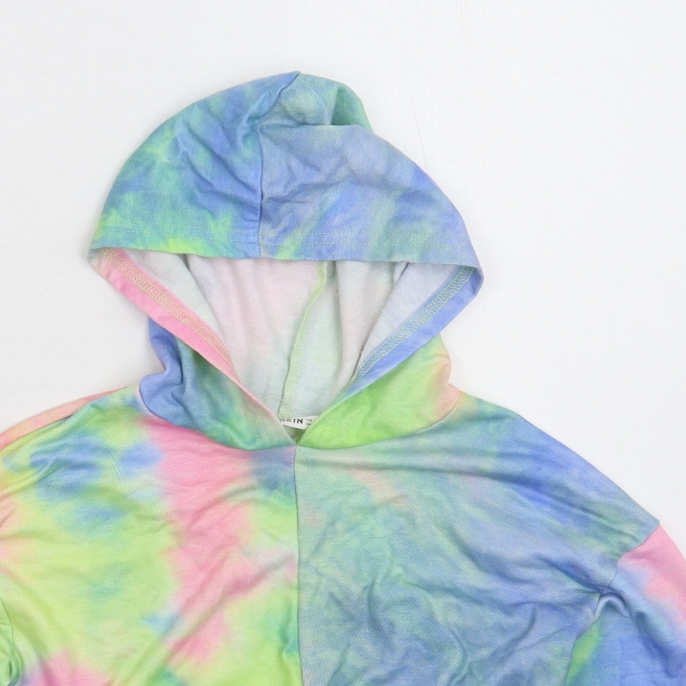 SheIn Girls Multicoloured  Rayon Pullover Hoodie Size 7 Years