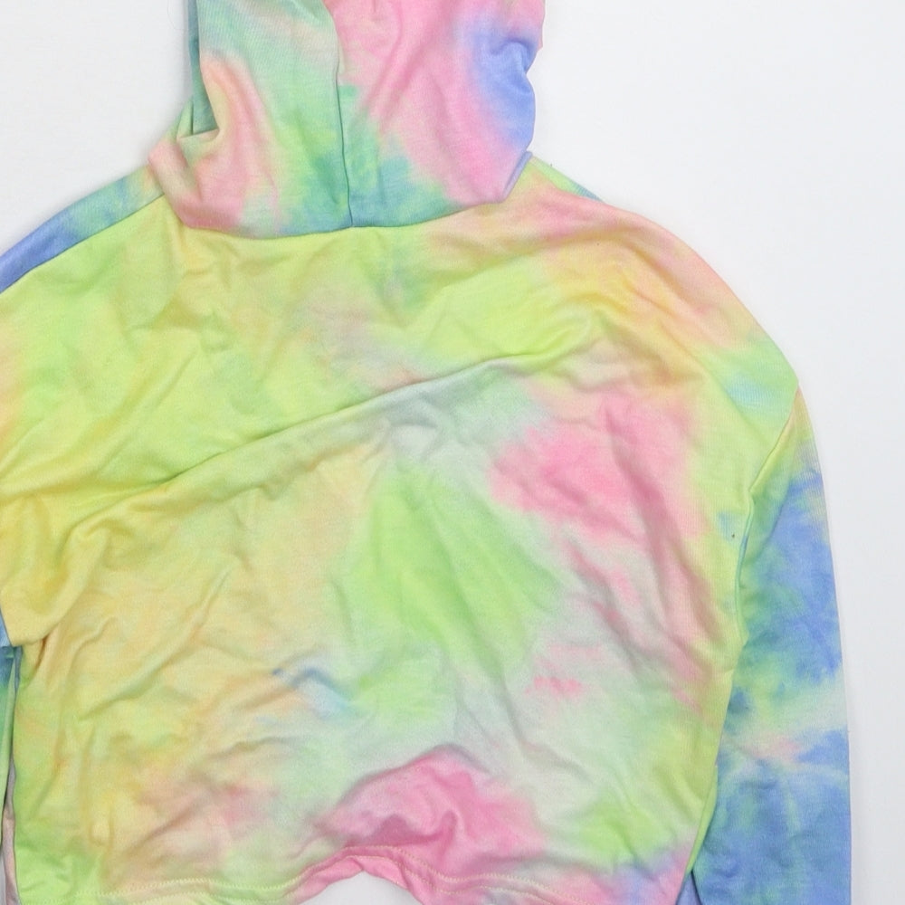 SheIn Girls Multicoloured  Rayon Pullover Hoodie Size 7 Years