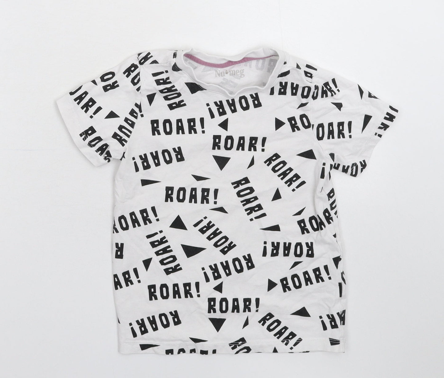 Nutmeg Boys White   Basic T-Shirt Size 5-6 Years