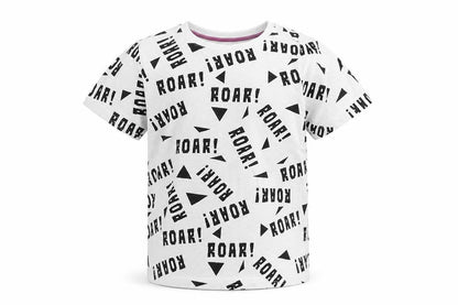 Front view of Nutmeg boys’ white basic t-shirt, size 5-6, years