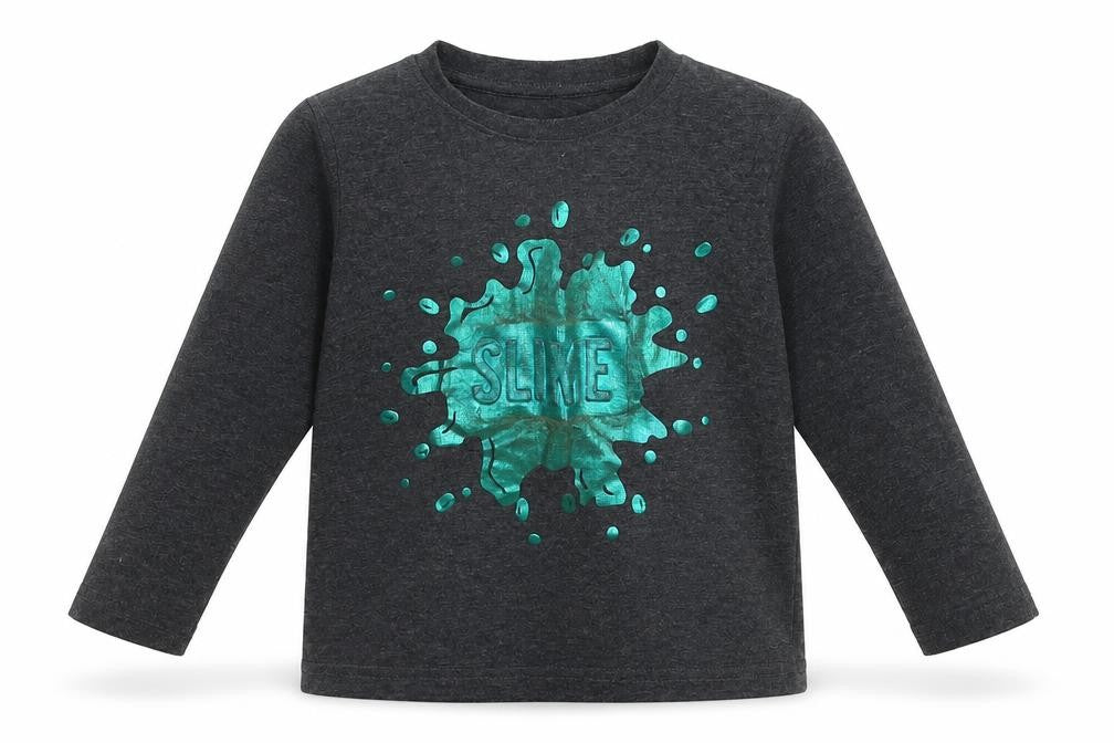 Front view of Primark boys’ grey basic t-shirt, size 2-3, years