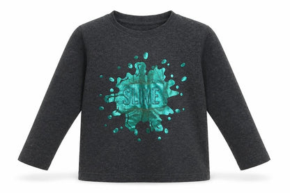Front view of Primark boys’ grey basic t-shirt, size 2-3, years