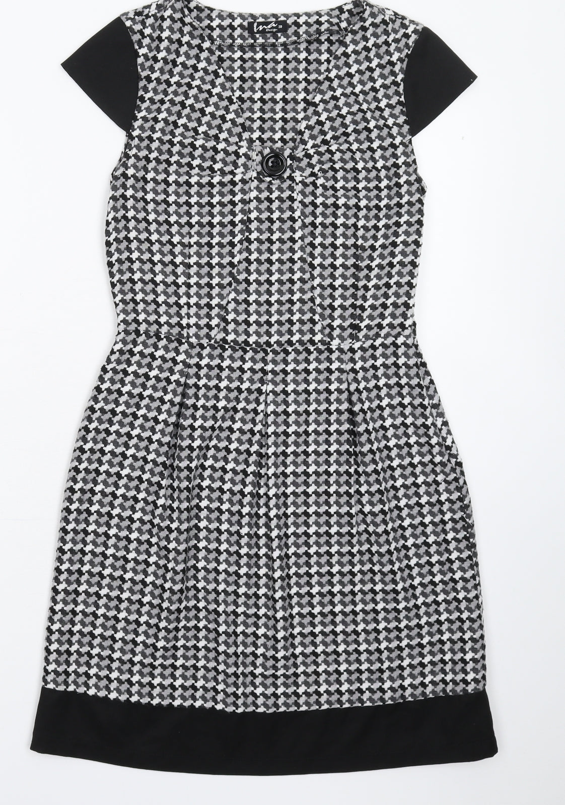 Additional front view of Ina Design women’s grey fit & flare, size UK 10