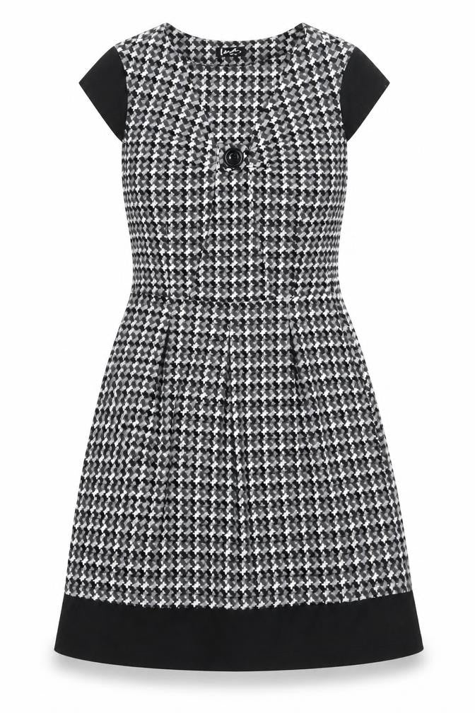 Front view of Ina Design women’s grey fit & flare, size UK 10