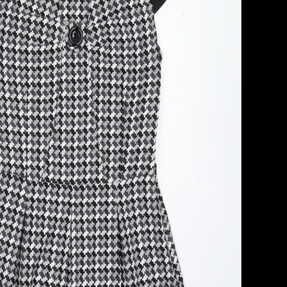 Close-up detail of Ina Design women’s grey fit & flare, size UK 10