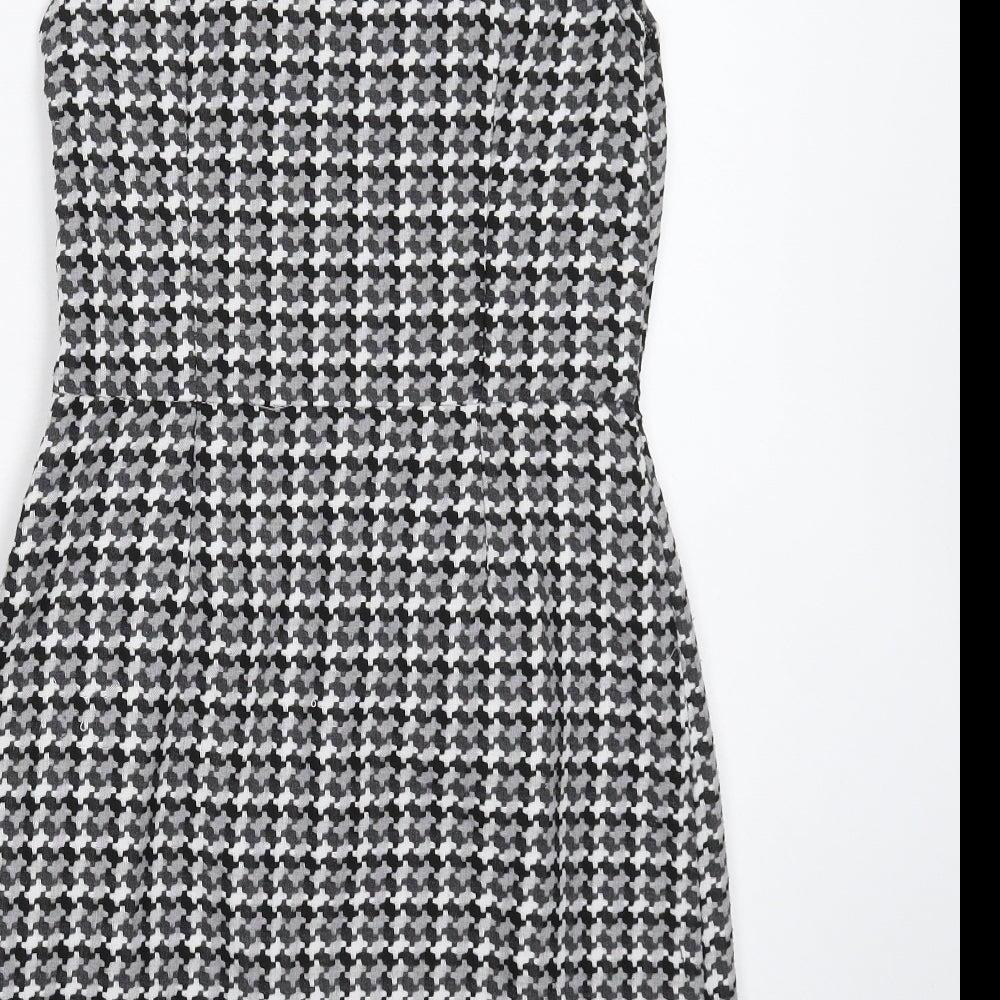 Brand and care label for Ina Design women’s grey fit & flare, size UK 10