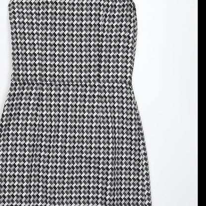Brand and care label for Ina Design women’s grey fit & flare, size UK 10