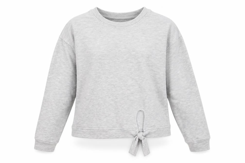 Front view of Derek Heart women’s grey pullover sweatshirt, size S