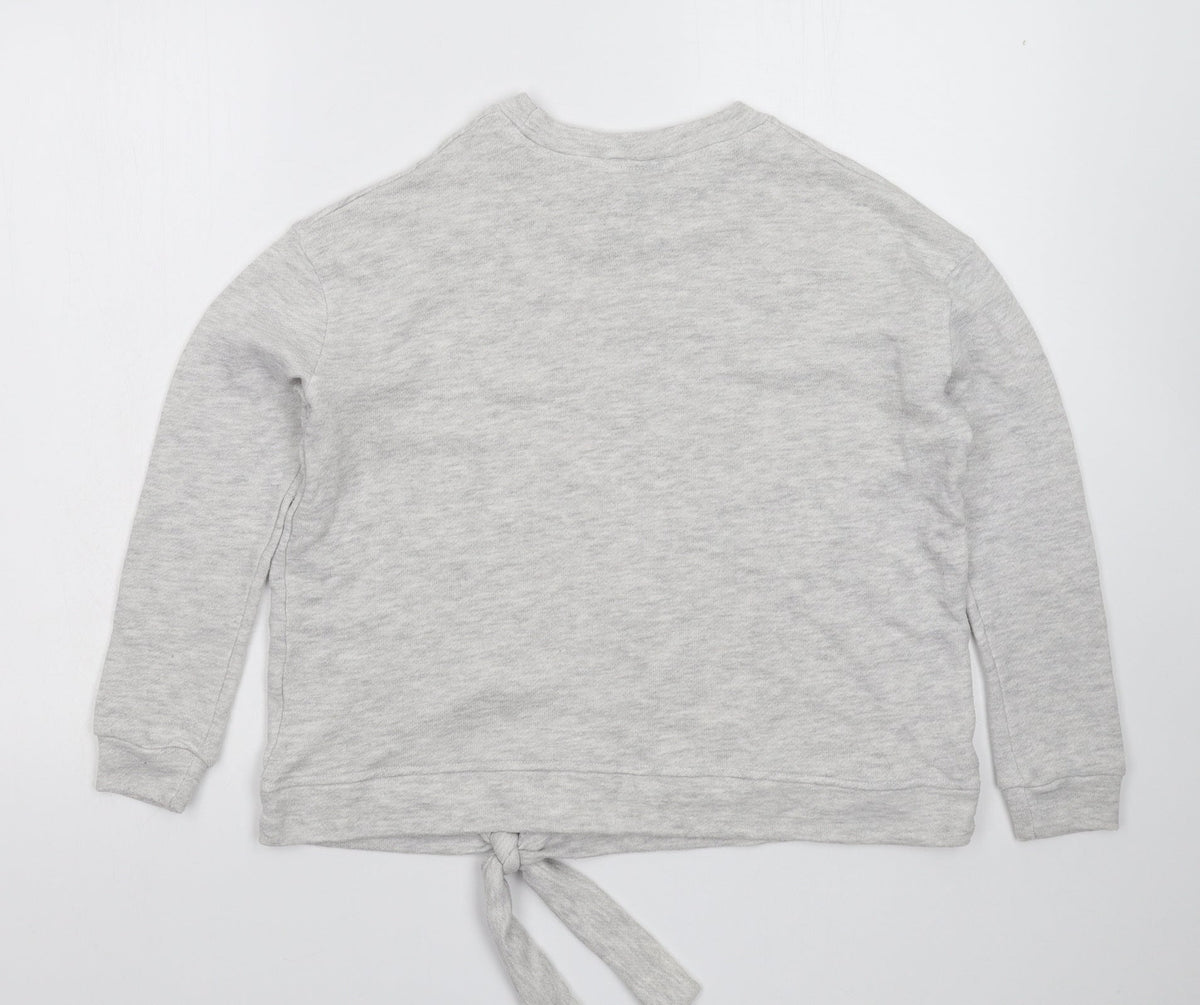 Back view of Derek Heart women’s grey pullover sweatshirt, size S