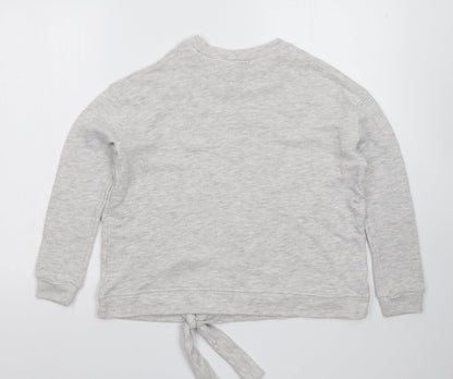 Back view of Derek Heart women’s grey pullover sweatshirt, size S