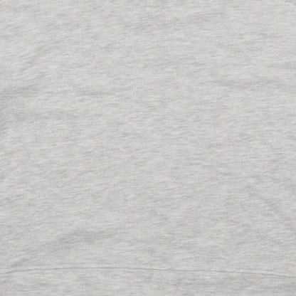Brand and care label for Derek Heart women’s grey pullover sweatshirt, size S