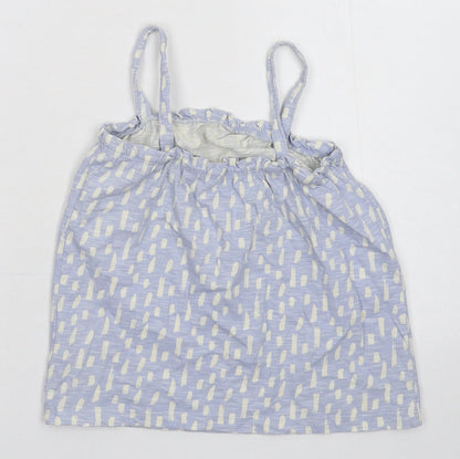 Back view of Nutmeg girls’ blue basic tank, size 6-7, years