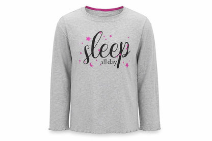 Front view of George girls’ grey basic t-shirt, size 7-8, years