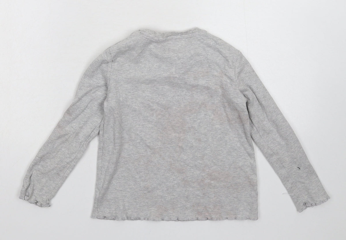 Back view of George girls’ grey basic t-shirt, size 7-8, years