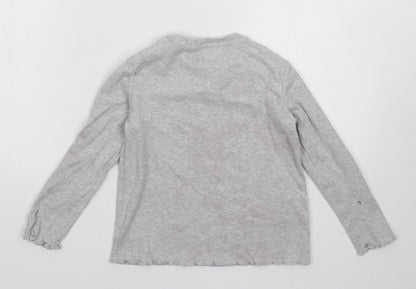 Back view of George girls’ grey basic t-shirt, size 7-8, years