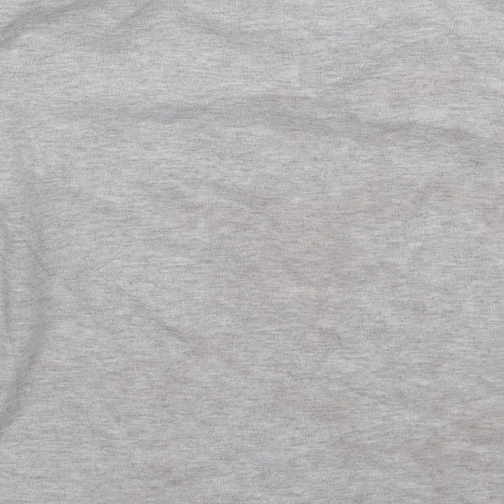 Brand and care label for George girls’ grey basic t-shirt, size 7-8, years