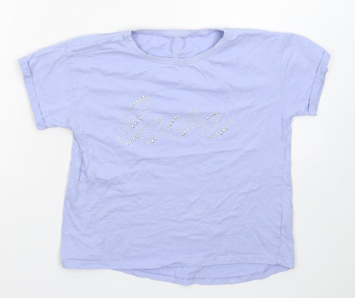Additional front view of Next boys’ blue basic t-shirt, size 11, years