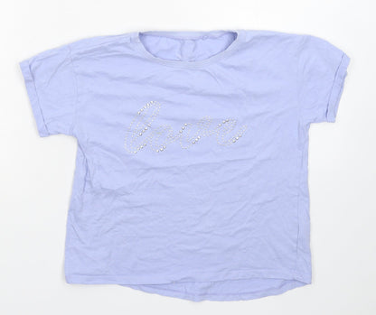 Additional front view of Next boys’ blue basic t-shirt, size 11, years