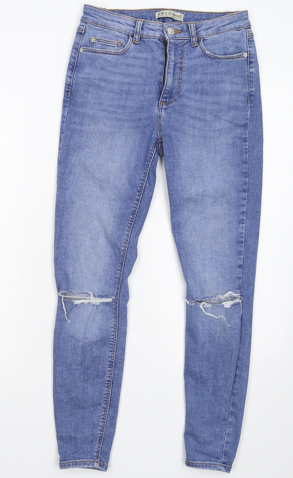 Denim & Co. Womens Blue   Skinny Jeans Size 10 L26 in