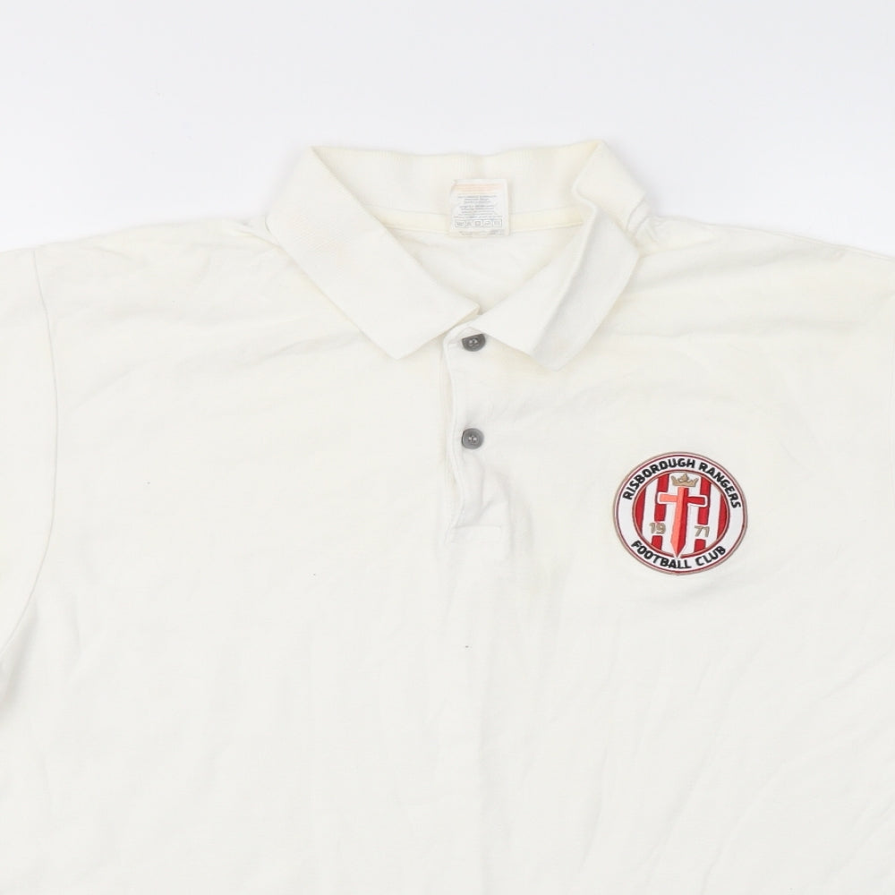 Screen Stars Mens White    Polo Size M