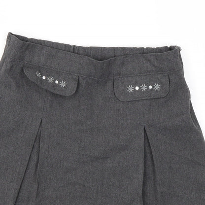 M&S Girls Grey   Flare Skirt Size 9-10 Years