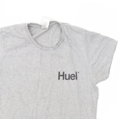Womens UK Size L Gildan Grey Basic T-Shirt