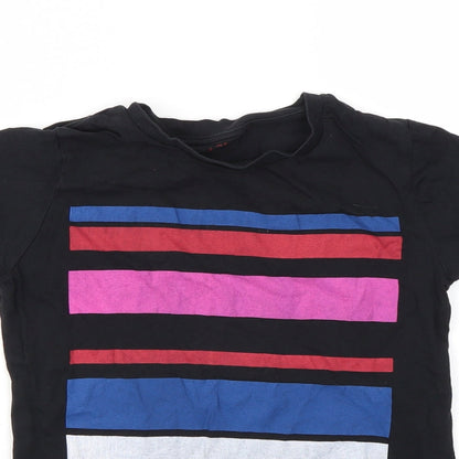 Monoprix Boys Multicoloured Striped  Basic T-Shirt Size 8 Years