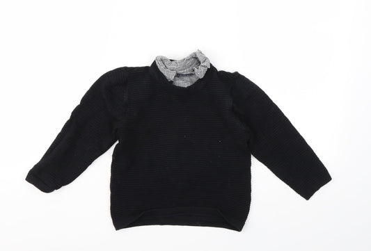 NEXT Boys Black   Pullover Jumper Size 3 Years