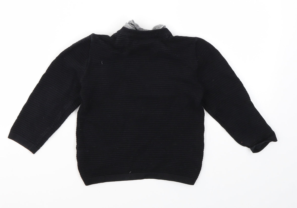 Back view of Next boys’ black jumper, size 3, years