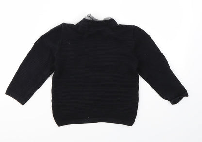 Back view of Next boys’ black jumper, size 3, years